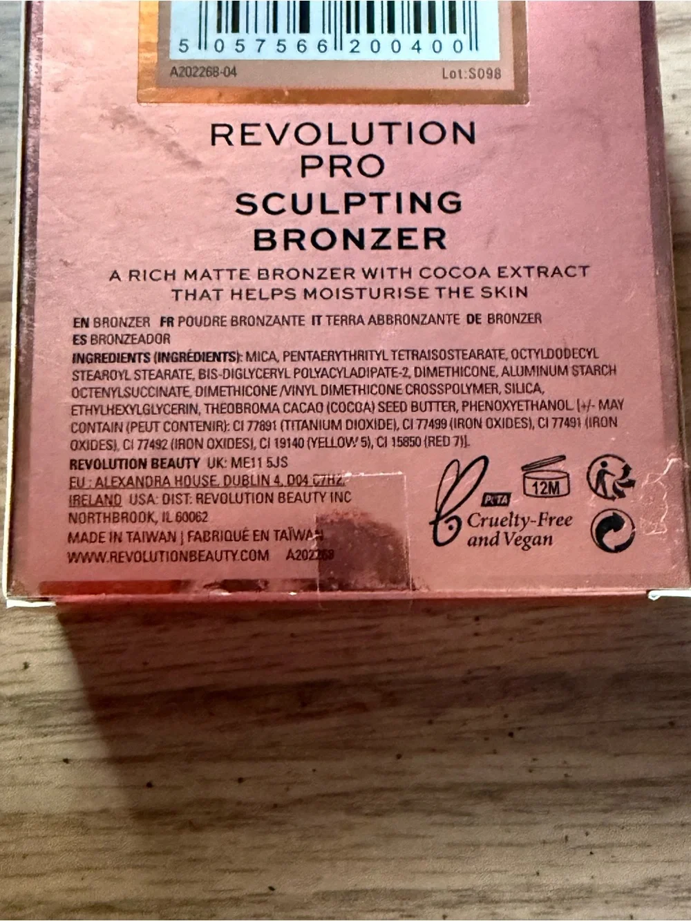 Revolution Pro Sculpting Bronzer Cacao 8g Matte Bronzer Cocoa Extract New Sealed